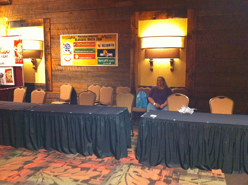 Early Saturday morning, approximately one hour to show opening.