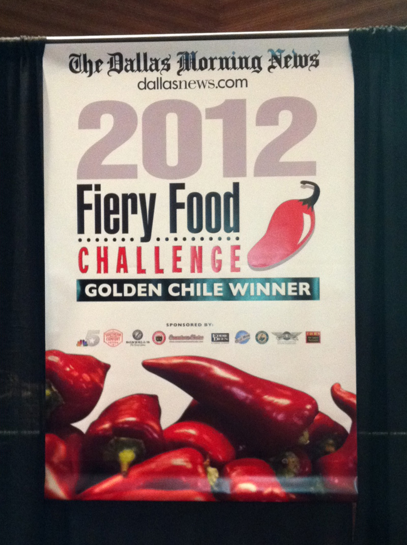 Poster for the 2012 Fiery Food Challenge.  Photo by Ken Alexander.