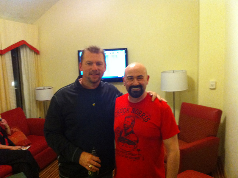 Mark McShaffry of Back Yard Grill and me.