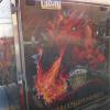 Artwork on the Bonfatto's Wing Sauce & Marinade trailer.