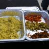 Bonfatto Sauces on rice and chicken