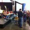 Contestants in the WingStop Wing Eating Contest