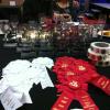All of CaJohns' awards: Golden Chiles, Second Place and Third Place awards.  Photo by Ken Alexander.
