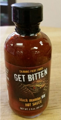 CaJohns Get Bitten Black Mamba 6 Hot Sauce Scoville Heat Units