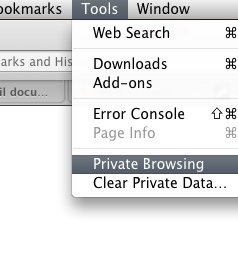 Firefox version 3.1 will have private browsing, or porn mode