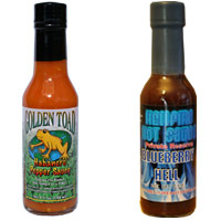 Ultimate Hot Sauce Showdown - First Round - Golden Toad Habanero VS. Hellfire Blueberry Hell