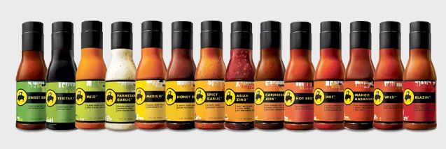 Buffalo Wild Wings Sauce Scale