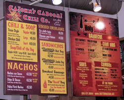 CaJohn's CaBoom Chili Co. Menu