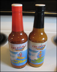 Cheater 5 Surfin' Salsa Company Totally Tubular Salsa Taquera and Killer Caribbean Hot Sauce