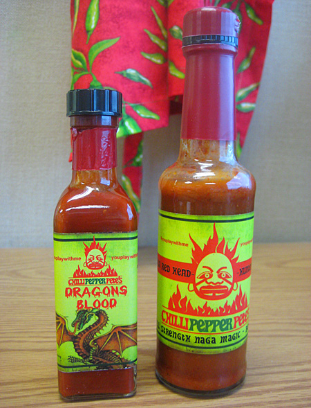 ChilliPepperPete's Naga Headhunter Red Hot Sauce and Dragon's Blood Hot Sauce