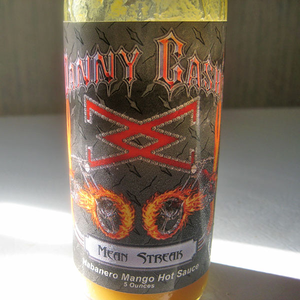 Danny Cash Mean Streak Habanero Mango Hot Sauce Label
