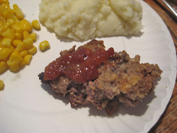 Chilli Sauce on meat loaf
