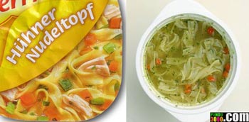Pictures of Actual Food Compared With Their Package Photos