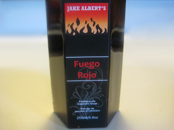 Jake Albert's Fuego Rojo Pomegranate Habanero Glaze Front Label
