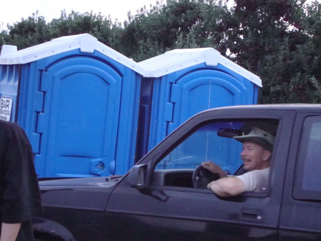 Jim Campbell Trapping Horrible Haggis Inside the Porta-Potty at Open Fields 2010