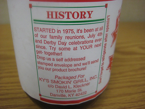 Kentucky's Smokin' Grill Concentrate Too Hot for You! Barbecue Sauce