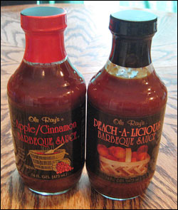 Ole Ray's Apple/Cinnamon and Peach-A-Licious Barbeque Sauces