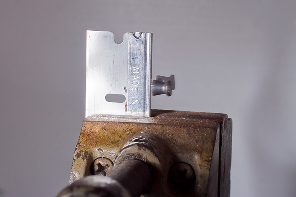 A Bullet Getting Split by a Razor