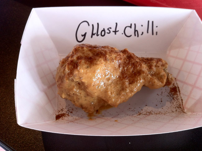 The Ghost Chilli Pepper Wing of St. Louis Wing Company Wings