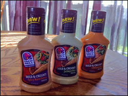 Taco Bell Home Originals Bold and Creamy Sauces - Chipotle, Spicy Ranchero and Jalapeno