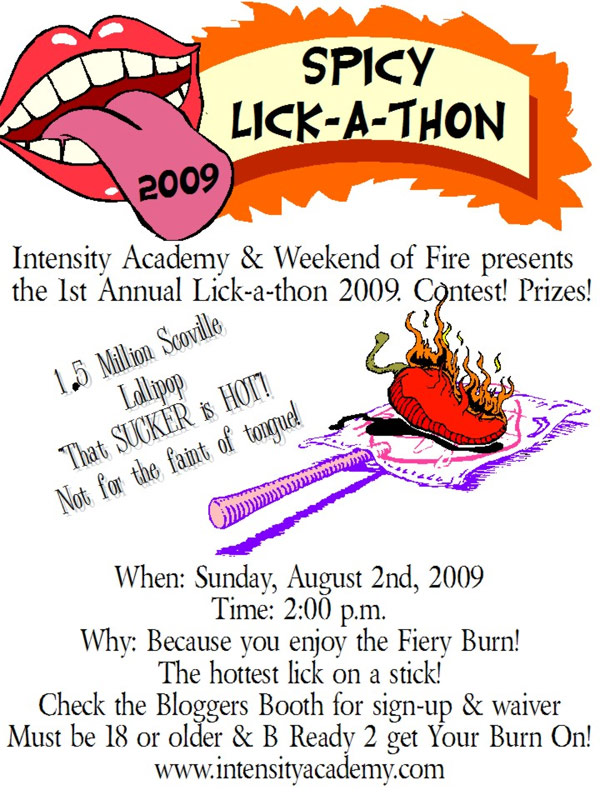 Spicy Lollipop Lick-a-Thon at This Year's Weekend of Fire
